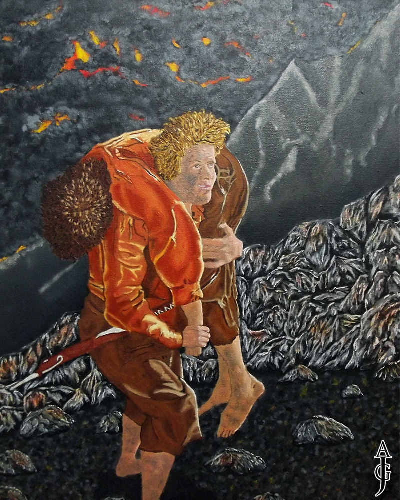 Sam Carrying Frodo-Painting-Oil Painting-Art-Fine Art-LOTR-Lord of the Rings-Tolkien