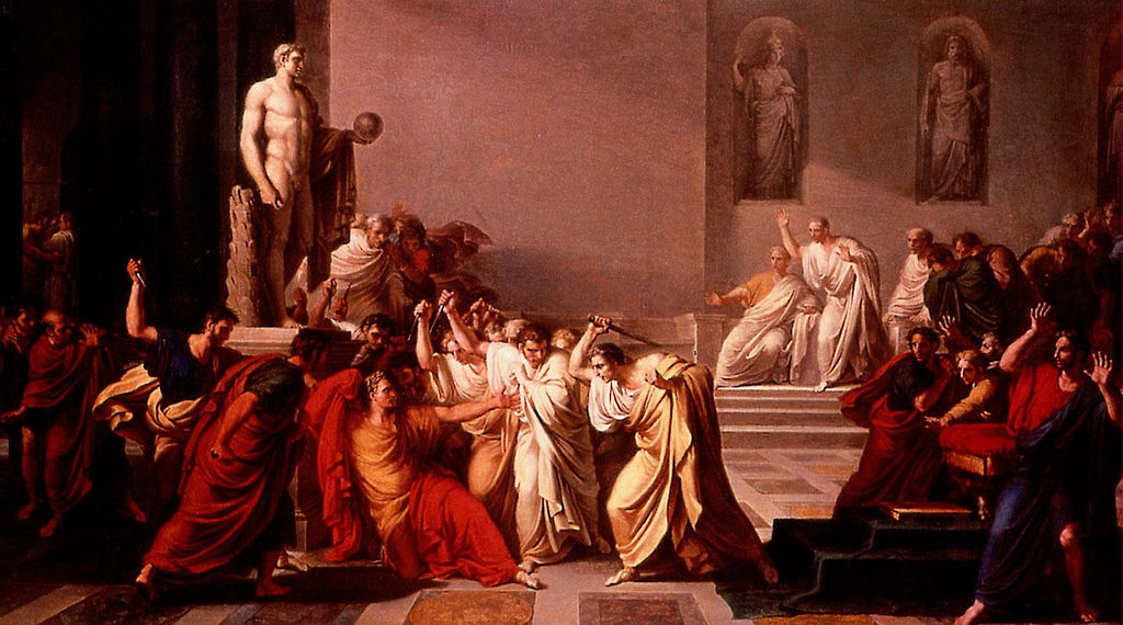 Julius Caesar-Ancient Rome-The Death of Julius Caesar-Assassination-Painting-Art-Oil Painting-Vincenzo Camuccini