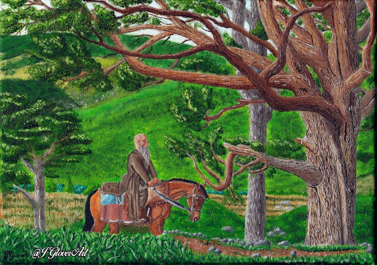 Ragnar lodbrok lothbrok viking vikings art painting fan art oil painting illustration history fantasy horse landscape josh glover