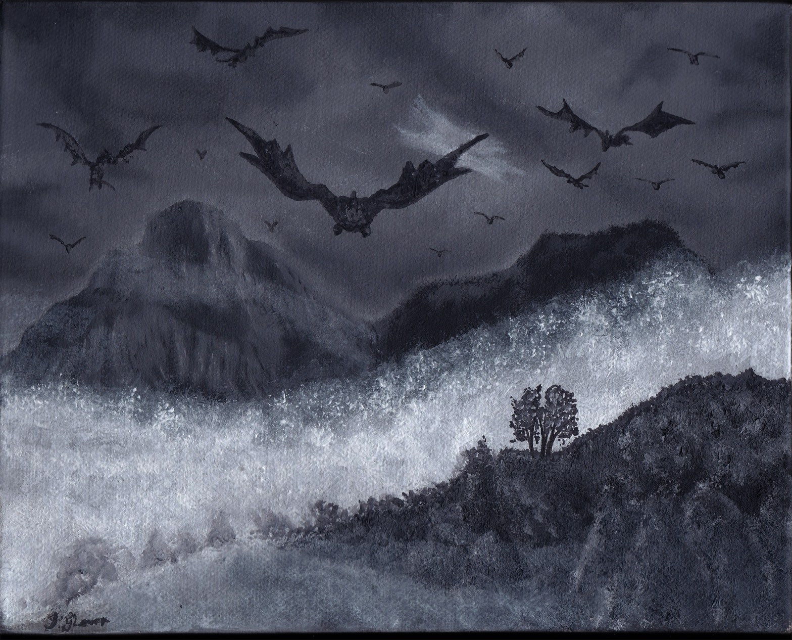 dragons in flight flying dragon oil painting fantasy art illustration lotr history mythology