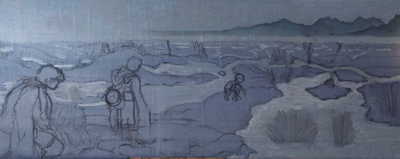 lord of the rings lotr art painting dead marshes