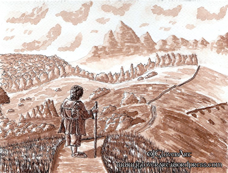 the road goes ever on art drawing illustration alan lee john howe josh glover hobbit tolkien lotr