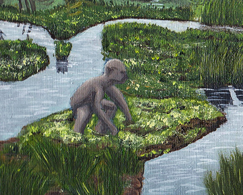 Gollum passage of the marshes lord of the rings artwork oil painting illustration amazon tv series concept art landscape fantasy