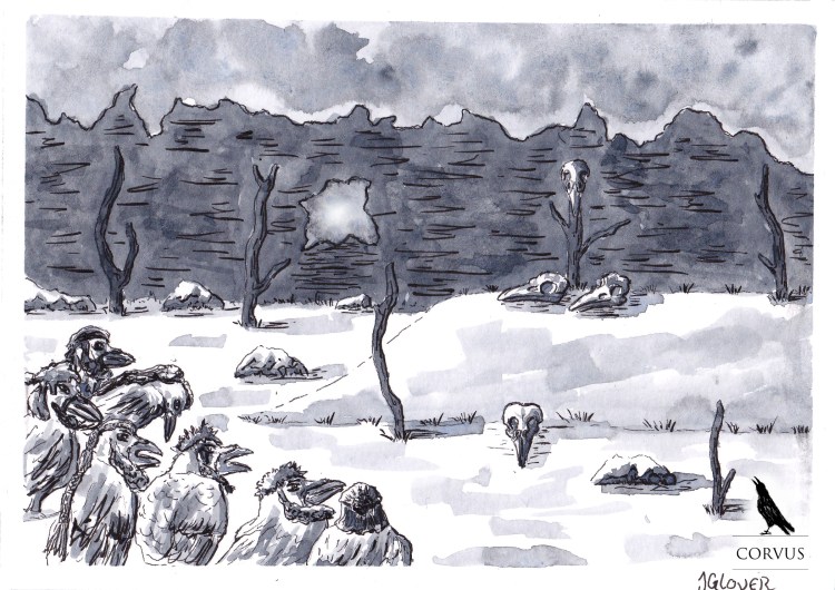 Corvus - Art - Illustration - Graphic Novel - Webcomic - Ink - Drawing - Inktober - Story - Raven - Crow