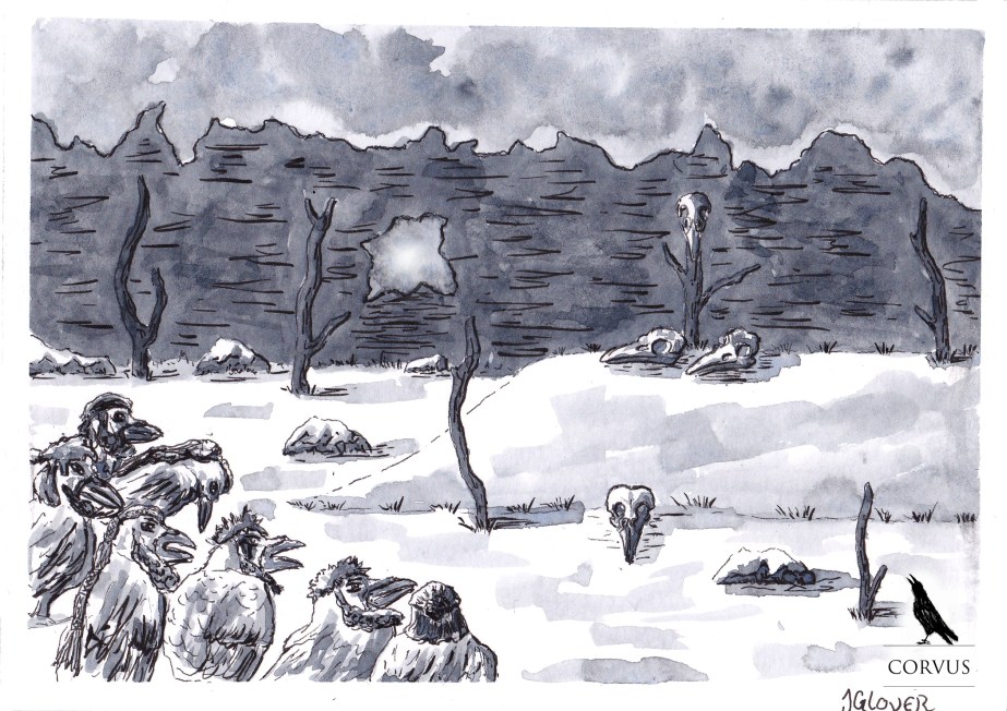 Corvus - Art - Illustration - Graphic Novel - Webcomic - Ink - Drawing - Inktober - Story - Raven - Crow