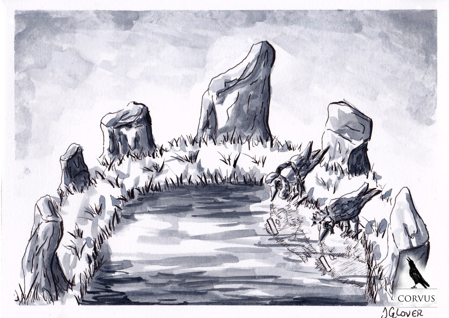 Corvus - Art - Illustration - Graphic Novel - Drawing - Folklore - Raven - Ravens - Crow - Fantasy