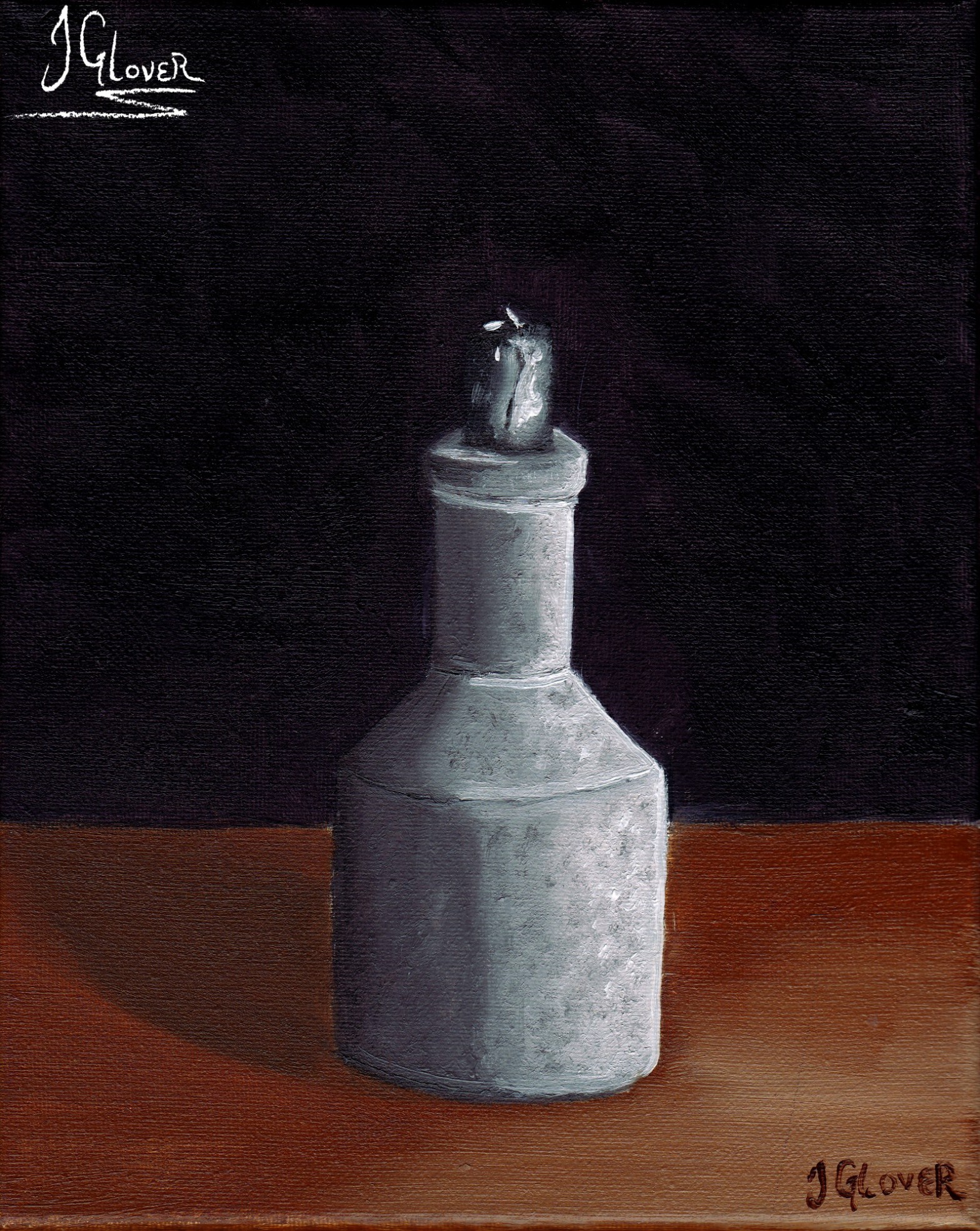 still life painting candle holder stone medieval fantasy art illustration