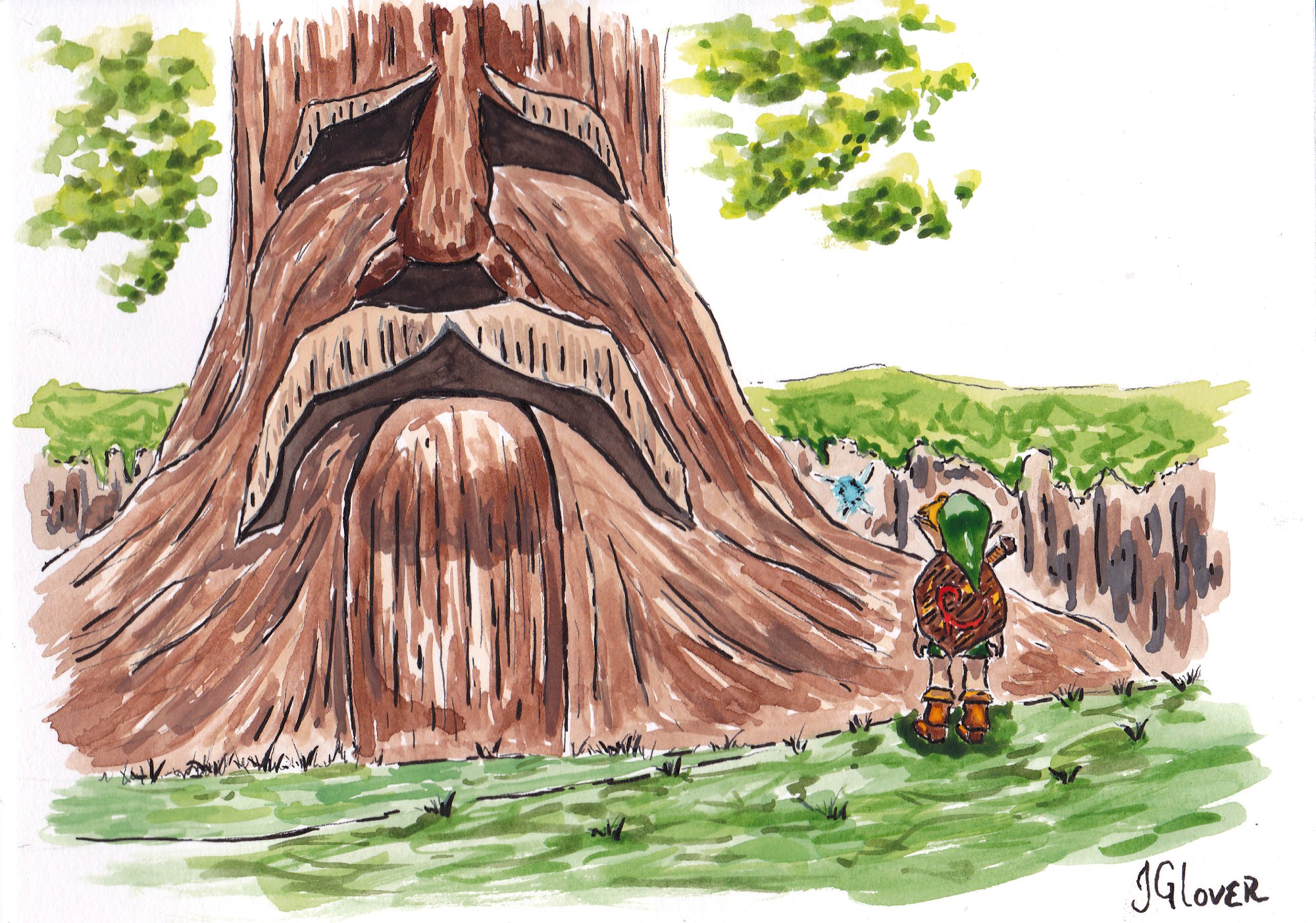 legend of zelda - art - illustration - drawing - painting - link - jglover - fantasy 