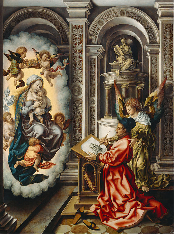 Jan Gossaert - St Luke - Painting - Madonna - Virgin - Mary - Oil - Painting - Art - History