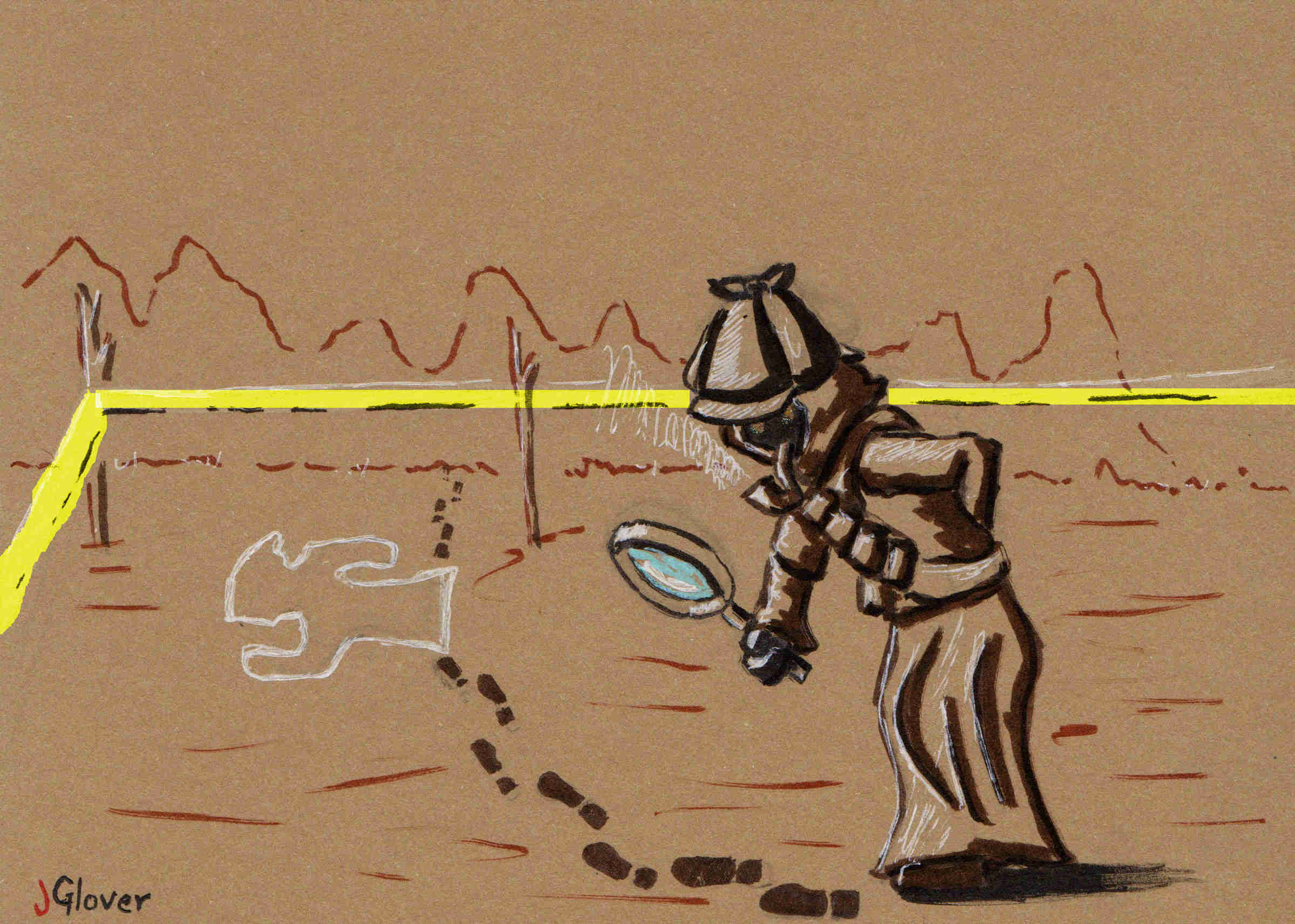 Jawa crime scene investigation - Ink Drawing - Star Wars Art - Illustration - Sherlock Holmes