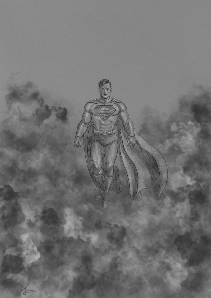 Look Up - Superman 2025 Illustration - JGlover Art